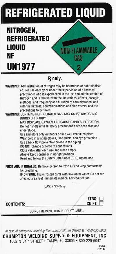 Liquid Label (Crumpton Nitrogen Ln)
